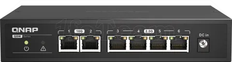 Photo de Switch réseau ethernet 10Gbit/s Qnap QSW-2104-2T - 6 ports (Noir)