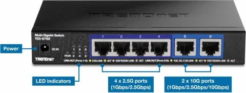 Photo de Switch réseau ethernet 10Gb/s Trendnet TEG-S762 - 6 ports