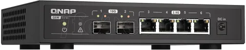 Photo de Switch réseau ethernet 2,5Gbit/s Qnap QSW-2104-2S - 4 ports + 2x SFP (Noir)