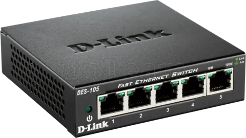 Photo de Switch réseau ethernet D-Link DES-105/E - 5 ports (Métal)