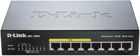 Photo de Switch réseau ethernet Gigabit D-Link DGS-1008D - 8 ports (dont 4 POE)