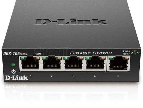 Photo de Switch réseau ethernet Gigabit D-Link DGS-105/E - 5 ports (Métal)