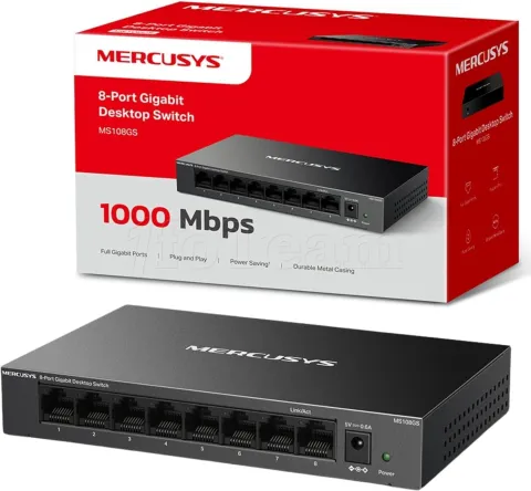 Photo de Switch réseau Ethernet Gigabit Mercusys MS108GS - 8 ports