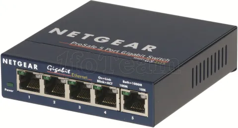 Photo de Switch réseau ethernet Gigabit Netgear GS105 - 5 ports (Métal)