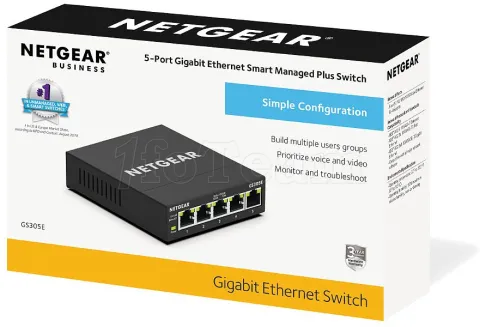 Photo de Switch réseau ethernet Gigabit Netgear GS305E - 5 ports (Métal)