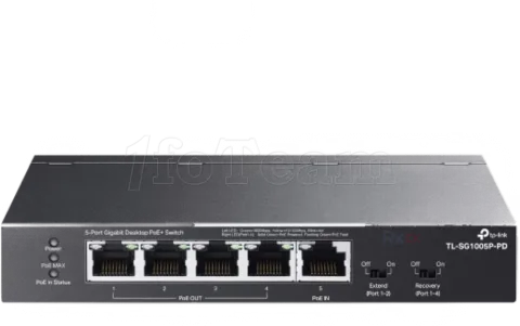 Photo de Switch réseau ethernet Gigabit TP-Link TL-SG1005P-PD - 5 ports dont 4x PoE