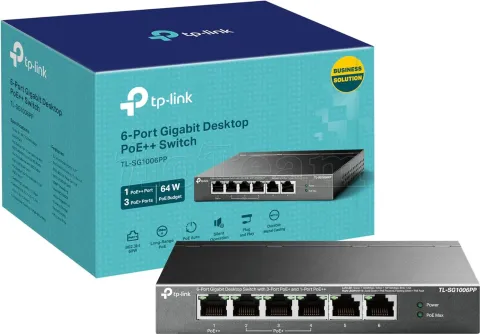 Photo de Switch réseau éthernet Gigabit TP-Link TL-SG1006PP - 6 ports