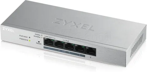 Photo de Switch réseau ethernet Gigabit Zyxel GS1200-HP v2 - 5 ports dont 4x PoE