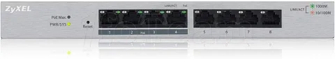 Photo de Switch réseau ethernet Gigabit Zyxel GS1200-HP v2 - 8 ports dont 4x PoE