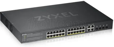 Photo de Switch réseau ethernet Gigabit Zyxel GS1920HP v2 - 24 ports dont 24x PoE (Noir)