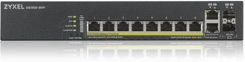 Photo de Switch réseau ethernet Gigabit Zyxel GS1920HP v2 - 8 ports dont 8x PoE (Noir)