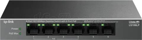 Photo de Switch réseau ethernet TP-Link Omada LS106P - 8 ports dont 6x PoE+