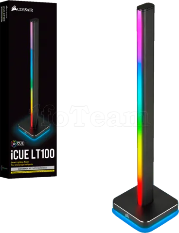 Photo de Système d'éclairage RGB supplémentaire Corsair iCue LT100 Smart Lighting Towers (Noir)