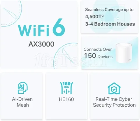 Photo de Système WiFi Mesh TP-Link Deco X50 AX3000 (2 pièces)