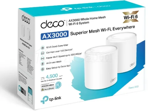Photo de Système WiFi Mesh TP-Link Deco X50 AX3000 (2 pièces)