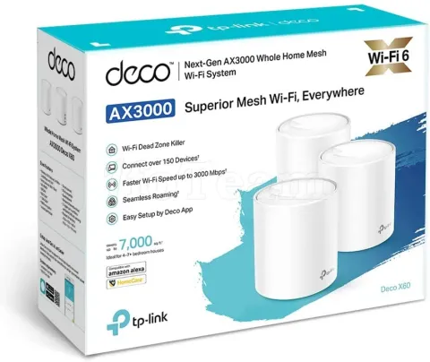 Photo de Système WiFi Mesh TP-Link Deco X60 AX3000 (3 pièces)