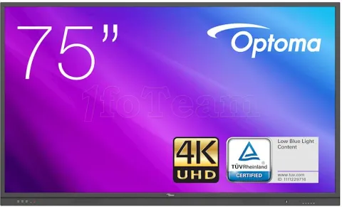 Photo de Tableau/Ecran tactile 75" Optoma Creative Touch 3751RK 4K Ultra HD (Noir)