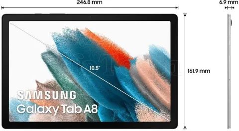 Photo de Tablette Samsung Galaxy Tab A8 10,5" 4-64Go (Argent)