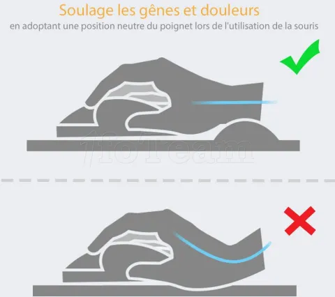 Photo de Tapis de souris avec repose poignet Fellowes Ergo Mouss' (Bleu)