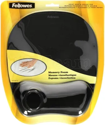 Photo de Tapis de souris avec repose poignet Fellowes Ergo Mouss' (Noir)