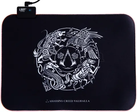 Photo de Tapis de souris Gamer L33T Gaming Assasin's Creed RGB - Taille M (Noir)