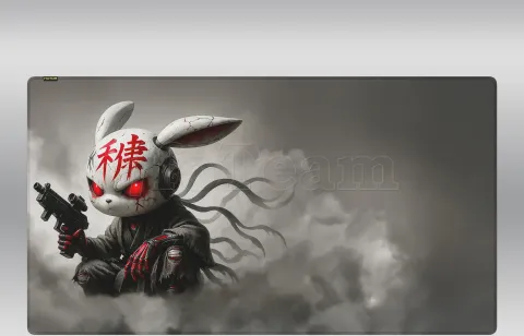 Photo de Tapis de Souris Hator Tonn Evo Angry Bunny - Taille 3XL (Gris)