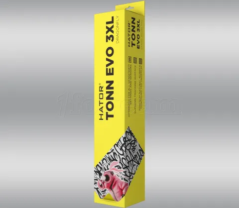 Photo de Tapis de Souris Hator Tonn Evo Dragonfly - Taille 3XL (Blanc/Noir)