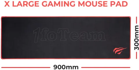 Photo de Tapis de souris Havit Gamenote MP830 - Taille XL (Noir/Rouge)