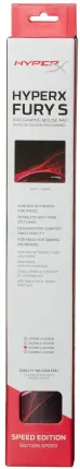 Photo de Tapis de souris HyperX Fury S Pro Speed Edition - Taille L (Noir/Rouge)