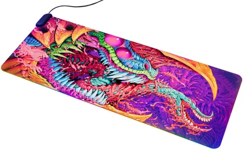 Photo de Tapis de souris Hyte CNVS Hyperbeast 2 RGB - Taille XL (Noir)