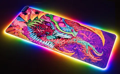 Photo de Tapis de souris Hyte CNVS Hyperbeast 2 RGB - Taille XL (Noir)