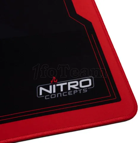 Photo de Tapis de souris Nitro Concepts DM9 Deskmat - XL (Noir/Rouge)