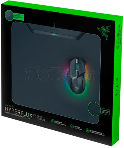 Photo de Tapis de Souris Razer HyperFlux V2 Hard - Taille M (Noir)