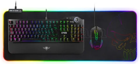 Photo de Tapis de souris Spirit of Gamer Backlight Spirit RGB - XL(Noir)