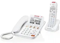Photo de Téléphone fixe avec combiné sans fil Alcatel XL 650 Voice Combo (Blanc) -- Id : 177318