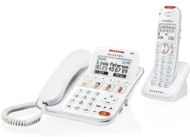 Photo de Téléphone fixe avec combiné sans fil Alcatel  XL 650 Voice Combo (Blanc) -- Id : 177318