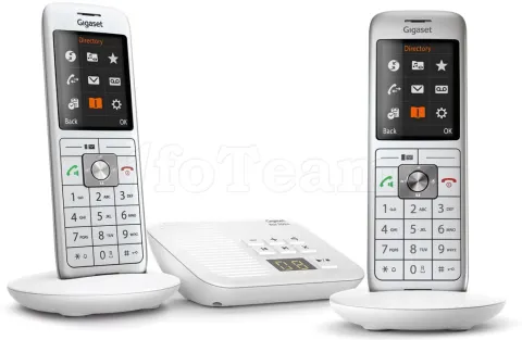 Photo de Téléphone fixe sans fil Gigaset CL660A Duo - 2 combinés (Blanc)