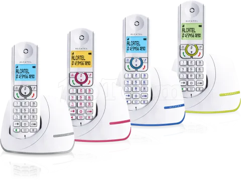 Photo de Téléphones fixes sans fil Alcatel F390 Voice Trio - 3 combinés (Blanc/Gris)