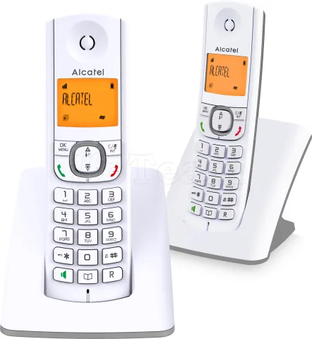 Photo de Téléphones fixes sans fil Alcatel F530 Trio - 3 combinés (Blanc/Gris)