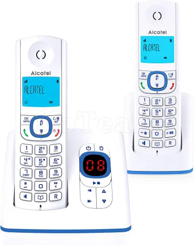 Photo de Téléphones fixes sans fil Alcatel F530 Voice Duo - 2 combinés (Blanc)