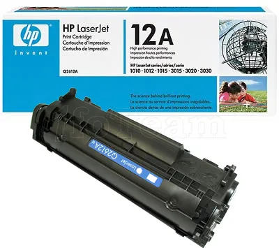 Photo de Toner Noir HP 12A LaserJet 10xx/30xx (Q2612A) - 2000 pages