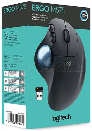 Photo de Trackball sans fil Logitech M575 (Noir)