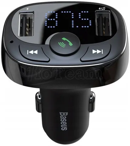 Photo de Transmetteur FM Bluetooth Baseus Car Charger (Noir)