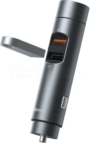 Photo de Transmetteur FM Bluetooth Baseus Energy Column (Gris foncé)