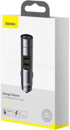 Photo de Transmetteur FM Bluetooth Baseus Energy Column (Noir)