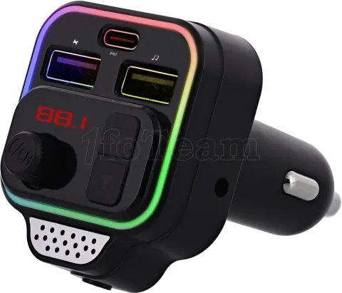 Photo de Transmetteur FM Bluetooth T'nB Premium avec 2x USB-A + 1x USB-C