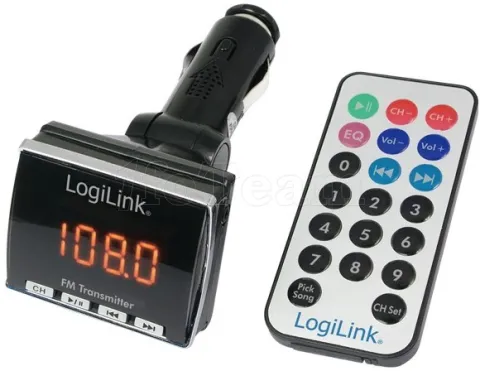 Photo de Transmetteur FM digital Logilink FM0001A MP3 + USB + Télécommande
