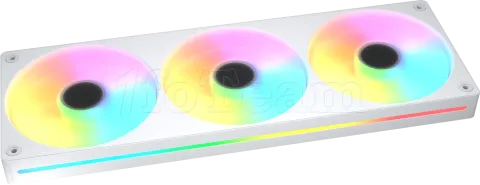 Photo de Triple Ventilateur de boitier Cougar Unity Reverse RGB - 360mm (Blanc)