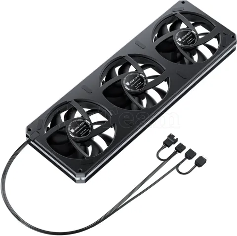 Photo de Triple Ventilateur de boitier Jonsbo  XA-360B Reverse RGB - 36cm (Noir)