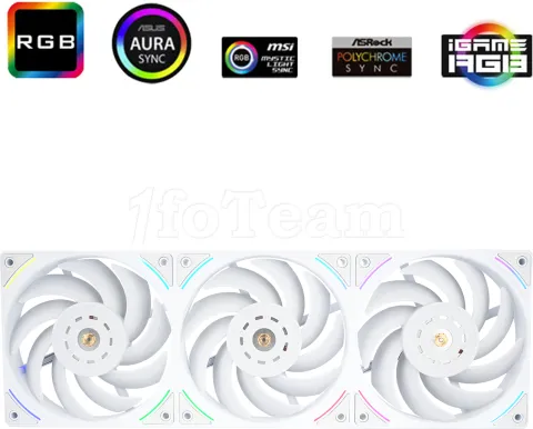 Photo de Triple Ventilateur de boitier Thermalright TL-UB RGB - 36cm (Blanc)